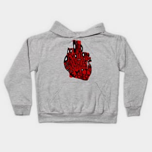 doomed devotion anatomical heart Kids Hoodie